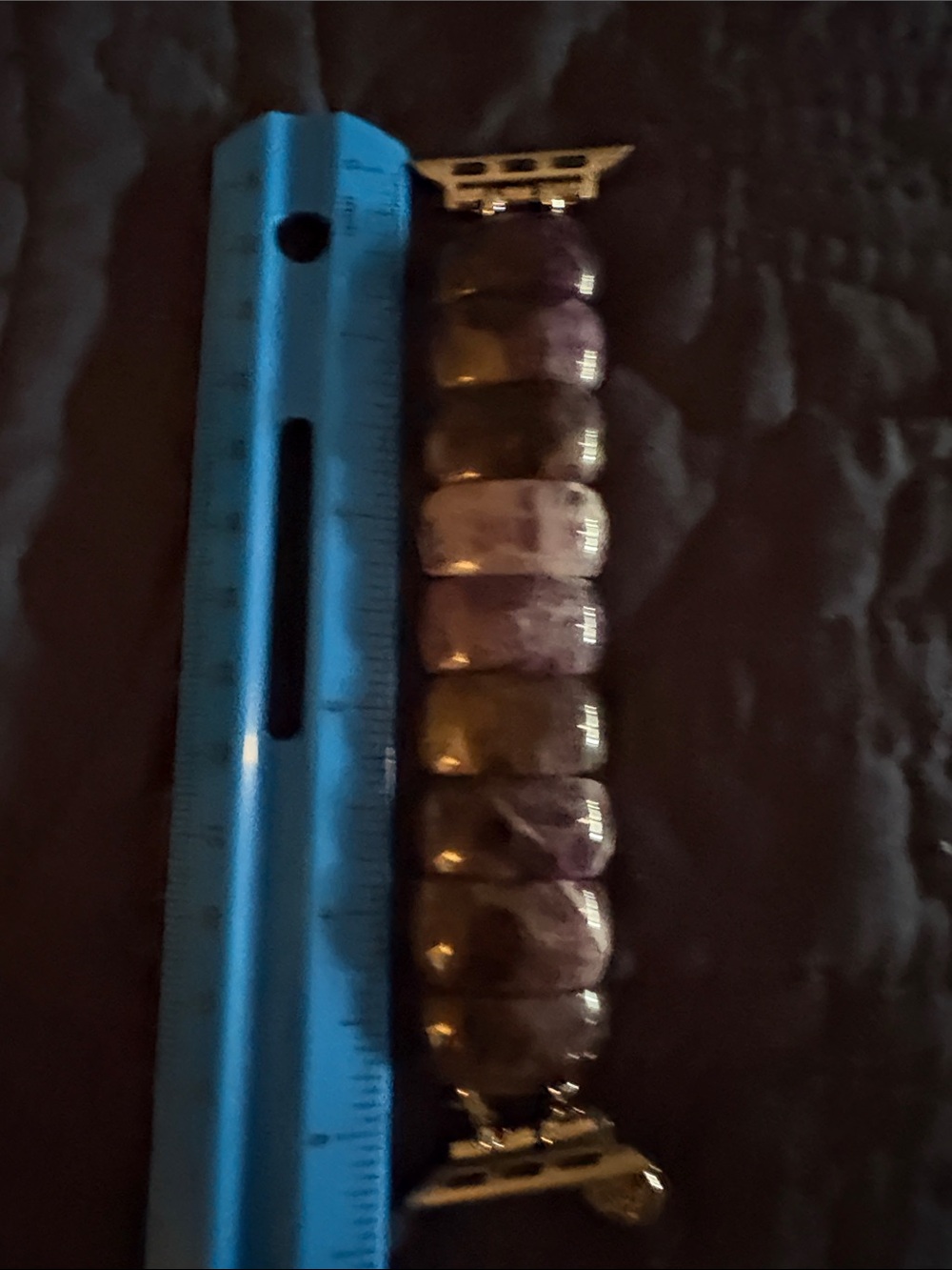 Purple Natural Stone Beaded Apple Watch Bracelet